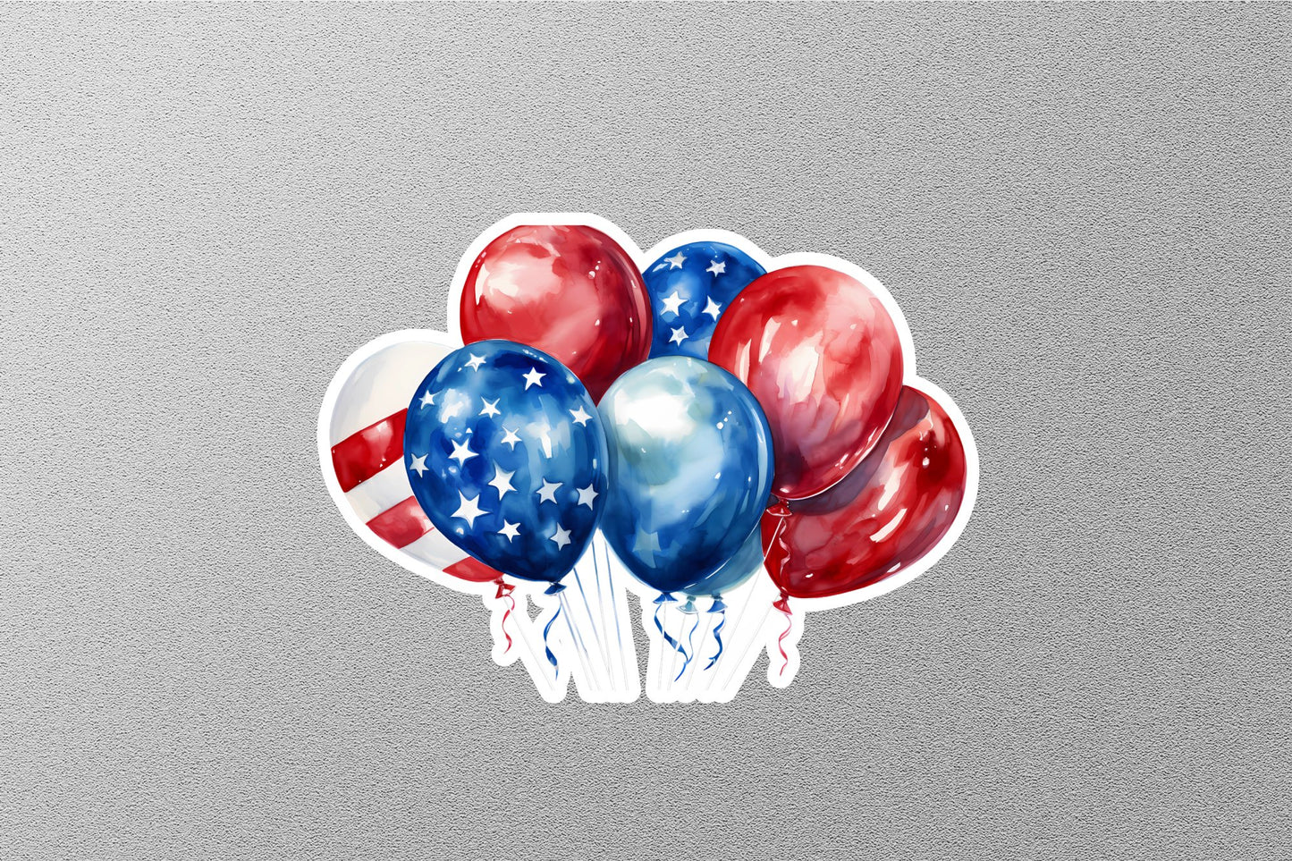 American Flag Balloons Sticker