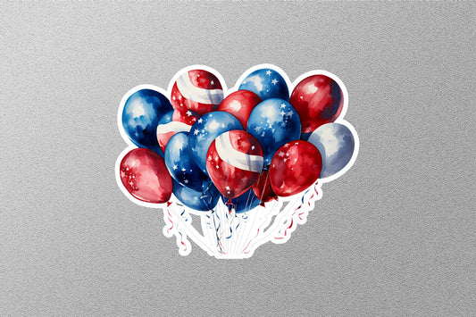 American Flag Balloons Sticker
