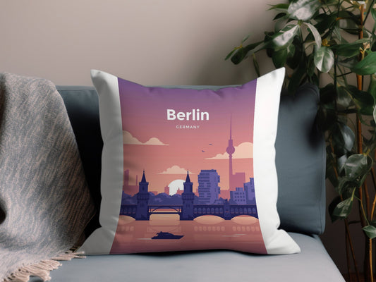 Vintage Berlin Throw Pillow