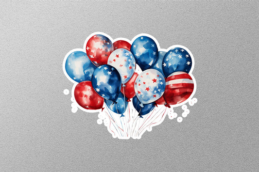 American Flag Balloons Sticker