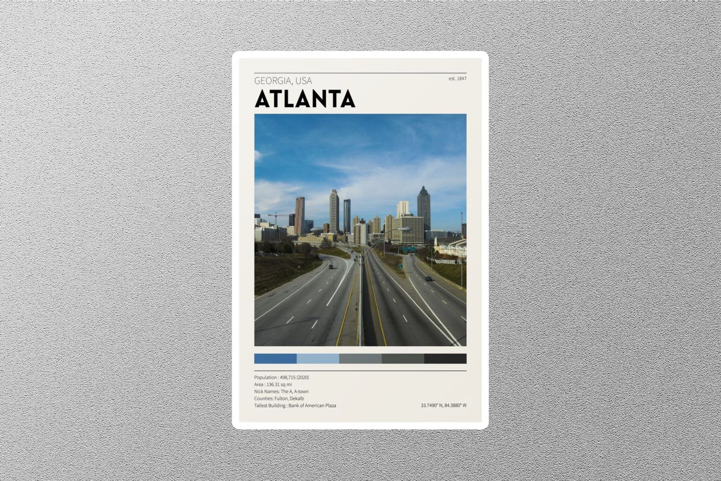 Atlanta USA Travel Sticker