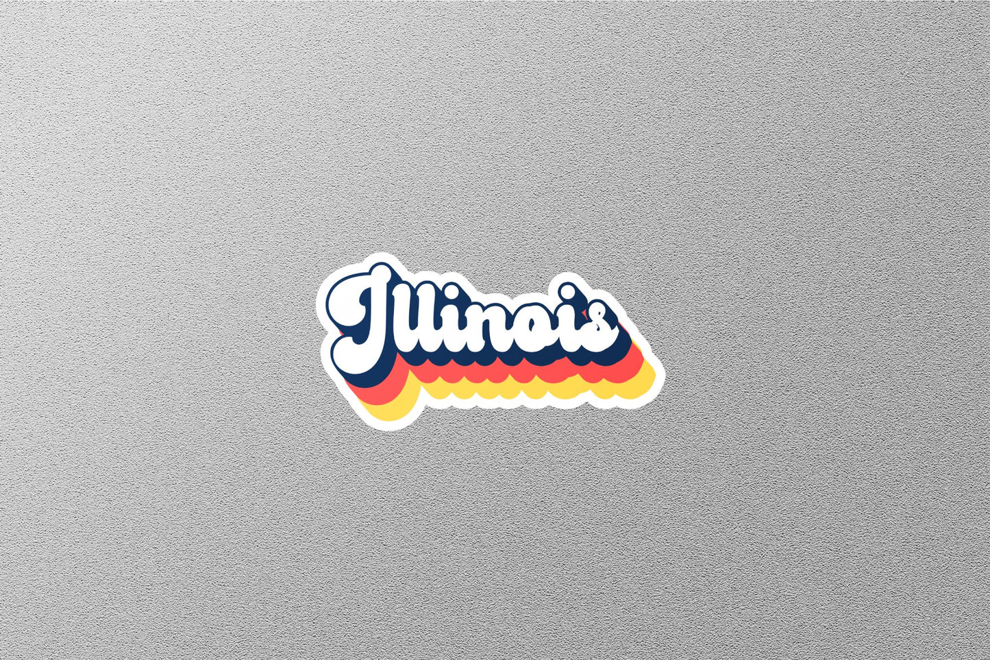 Retro Illinois State Sticker