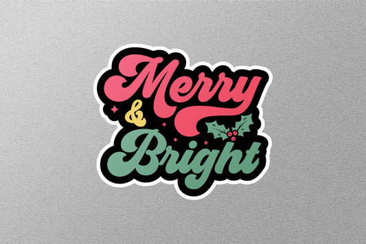 Merry And Bright Christmas Sticker