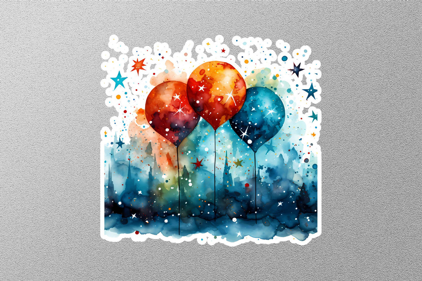 American Patriotic Balloons Sticker