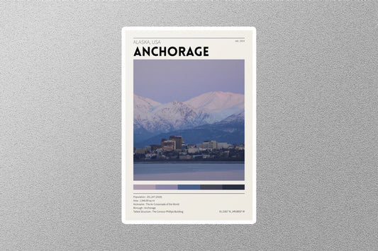 Anchorage USA Travel Sticker