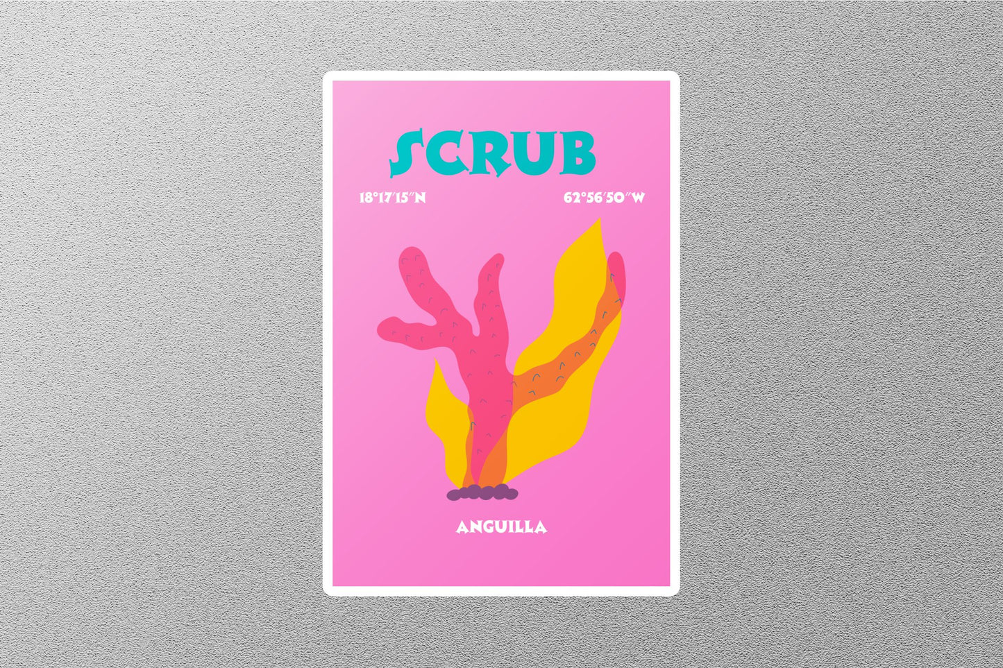 Wholesale Scrub Anguilla Travel Sticker