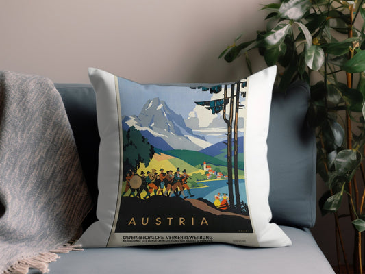 Vintage Austria Throw Pillow