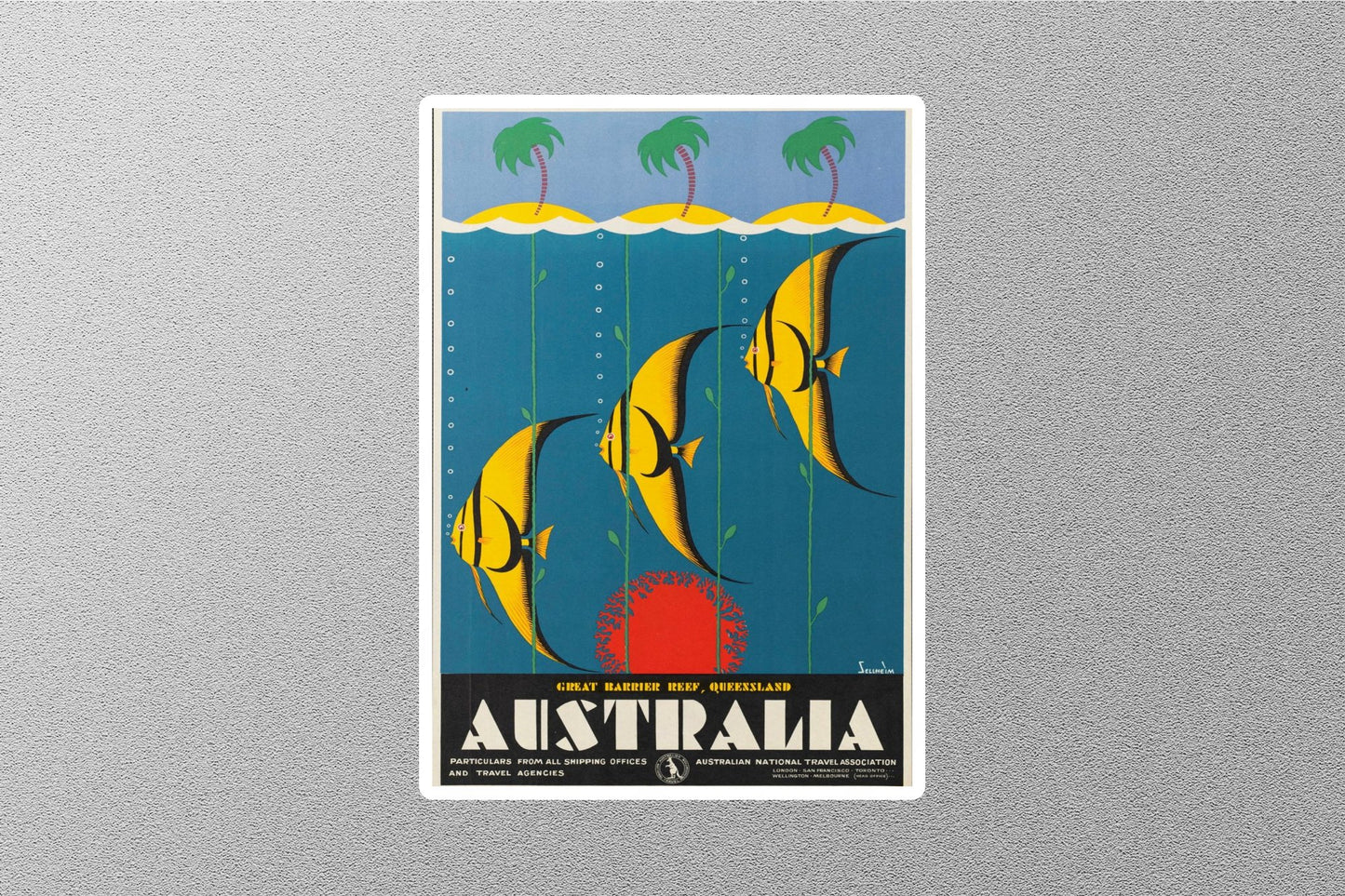 Vintage Australia Travel Sticker