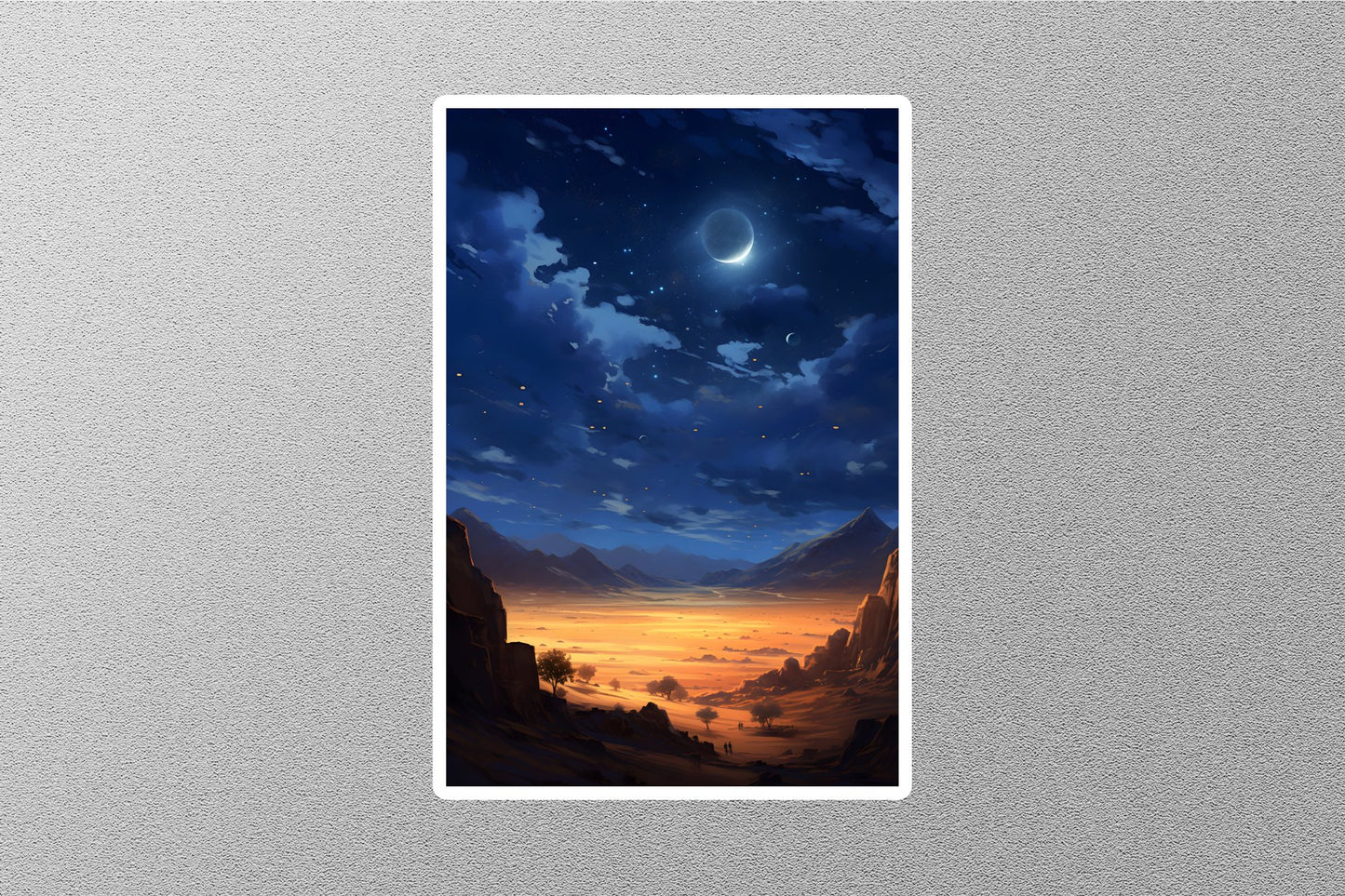 Wholesale Beautiful Moon Sky Travel Sticker