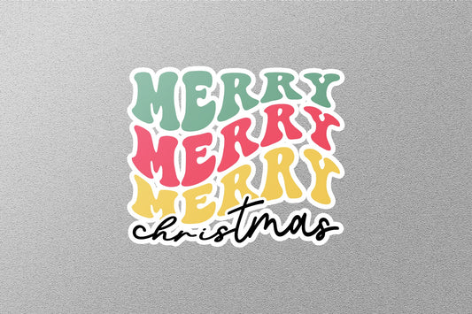 Merry Christmas Lower Case Christmas Sticker