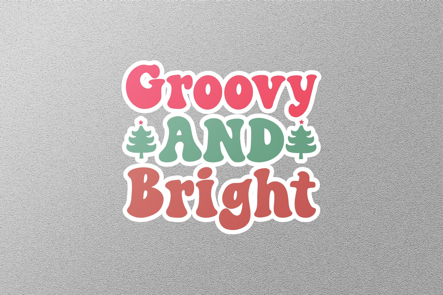 Groovy And Bright Christmas Sticker