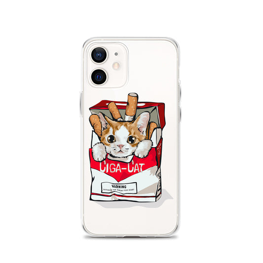 Ciga Cat iPhone Case, Clear Cat iPhone Case