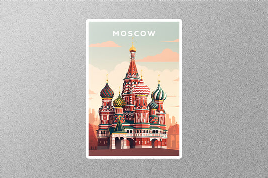 Vintage Moscow Travel Sticker