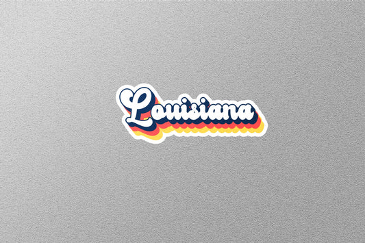 Retro Louisiana State Sticker