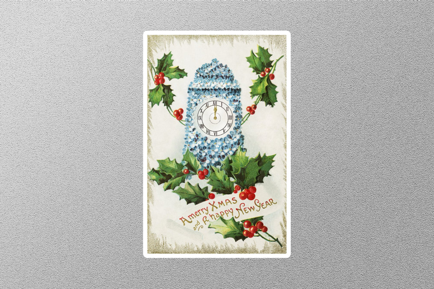 Wholesale Vintage A Merry X max Christmas Tree Sticker