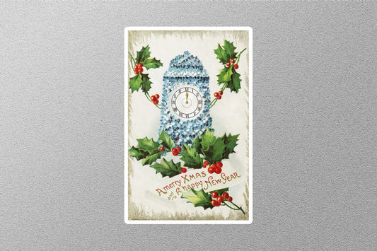 Wholesale Vintage A Merry X max Christmas Tree Sticker