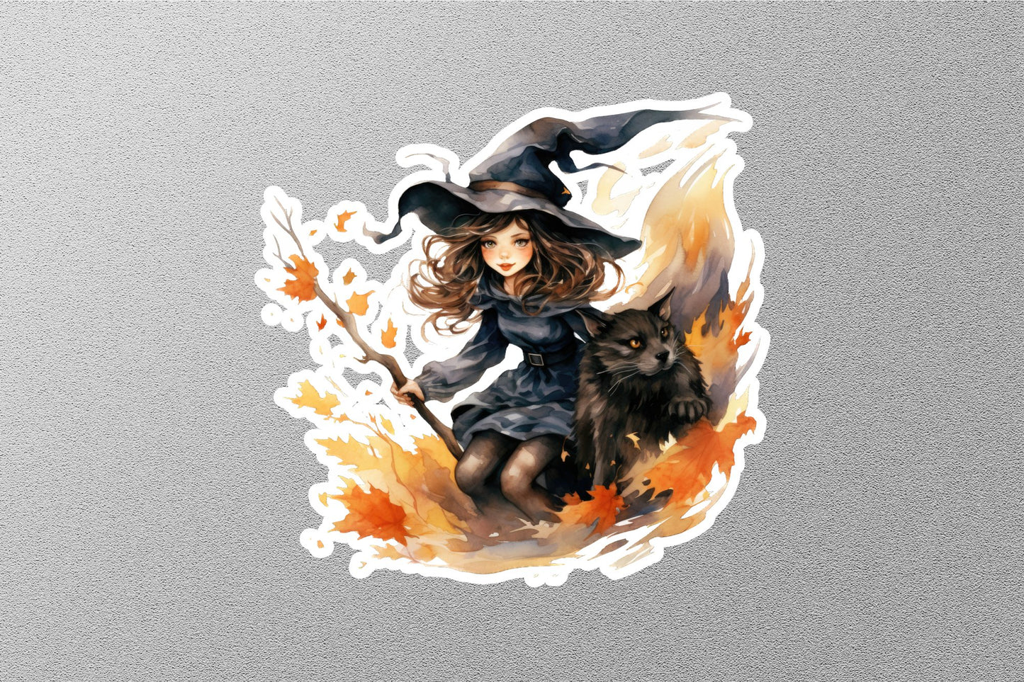Beautiful Witch Sublimation Halloween Sticker