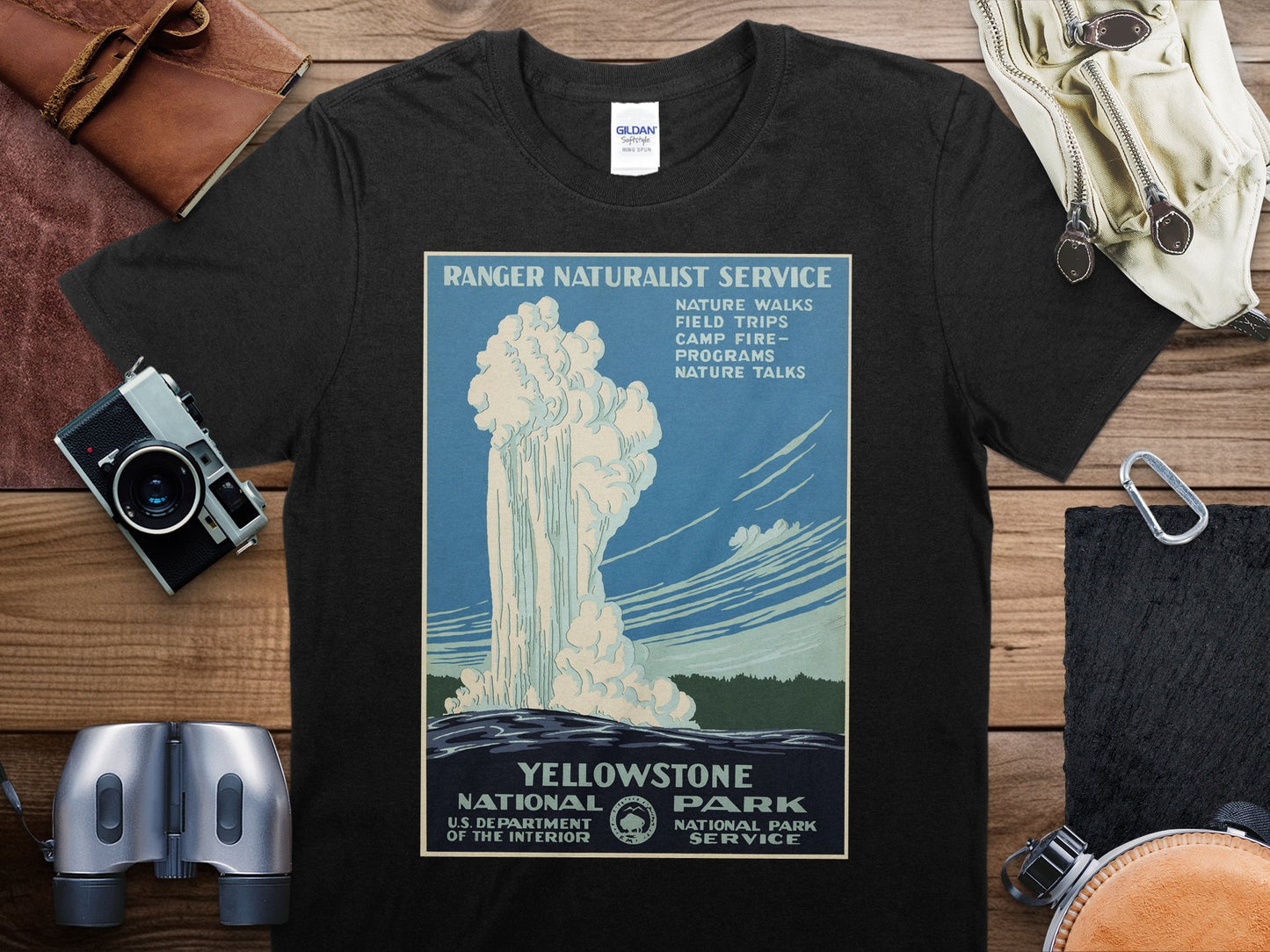 Vintage Yellowstone Park T-Shirt, Yellowstone Park Travel Shirt