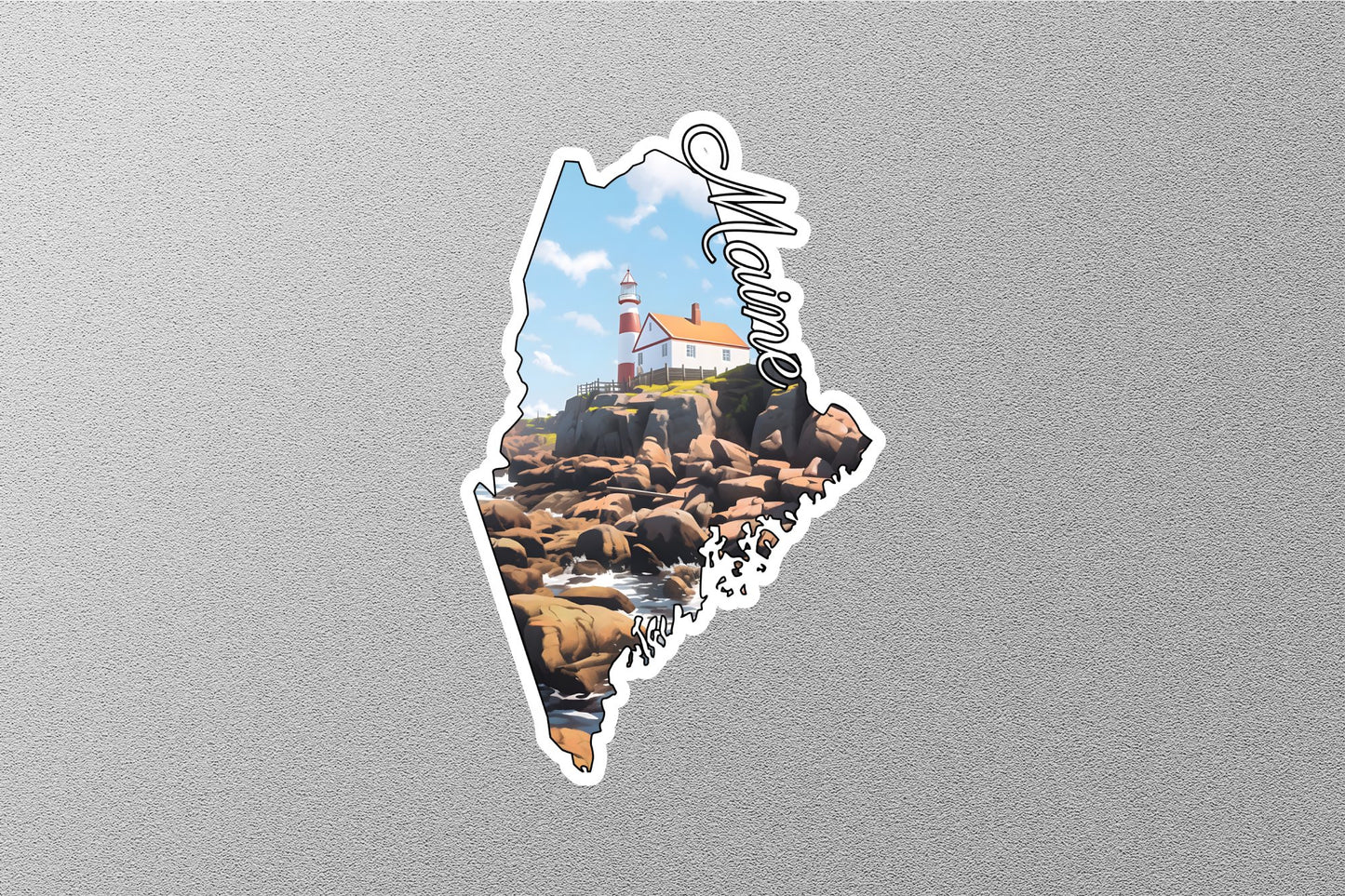 Maine Map State Sticker