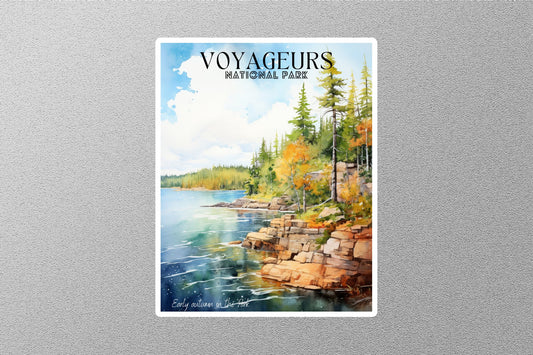 Vintage Voyageurs National Park Travel Sticker