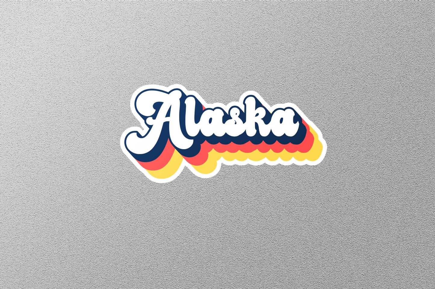 Retro Alaska State Sticker