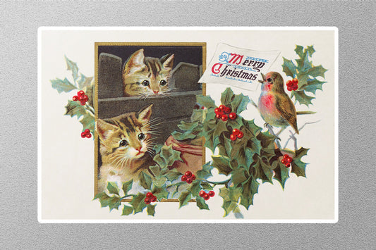 Wholesale Vintage Happy Merry Christmas Sticker