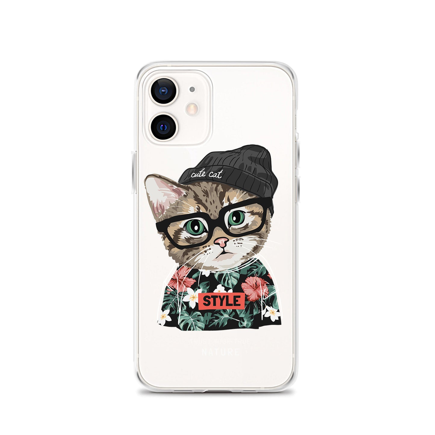 Cute Cat iPhone Case, Clear Cat iPhone Case
