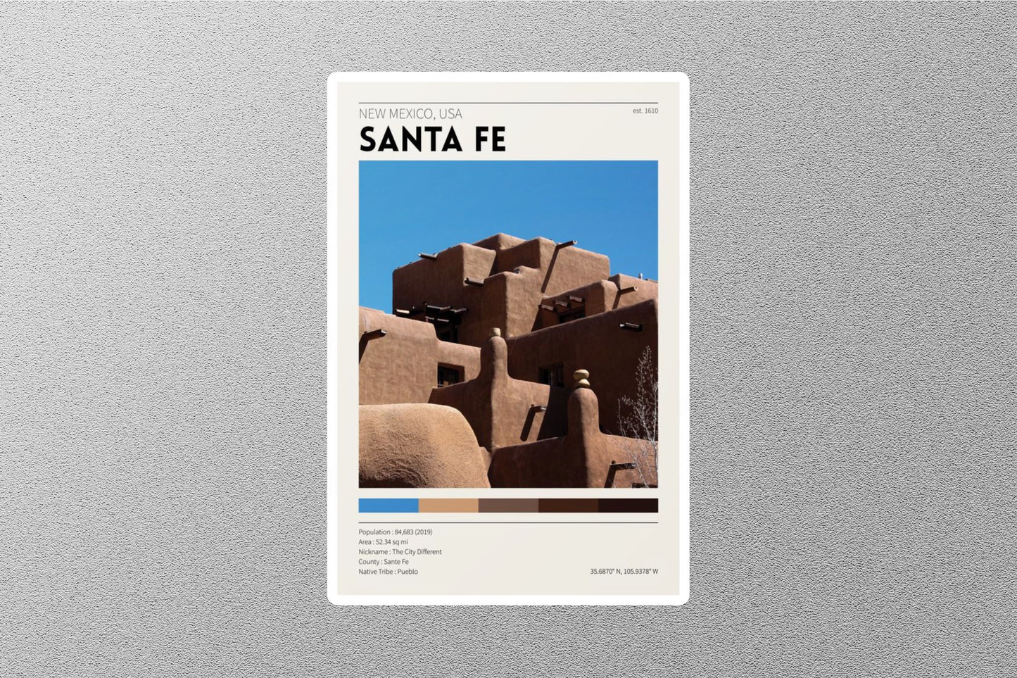 Santa Fe USA Travel Sticker