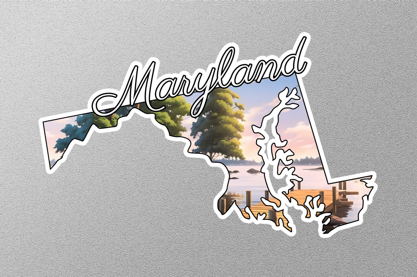 Maryland Map State Sticker