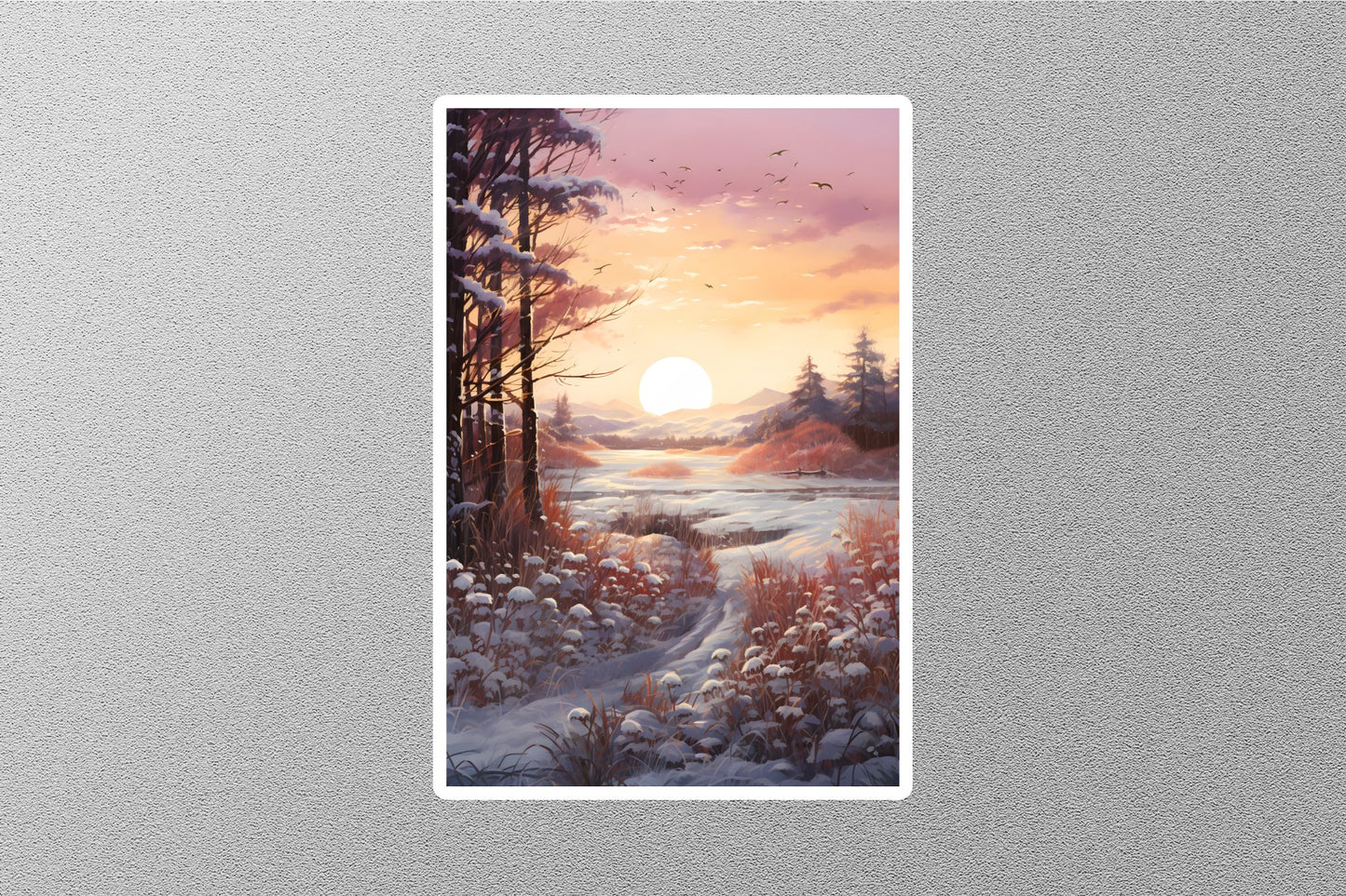 Wholesale Winter Sunrise Travel Sticker