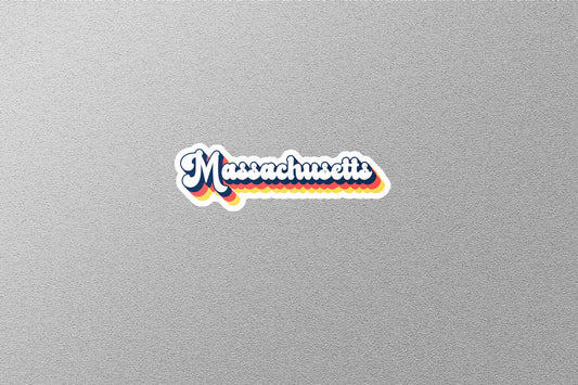 Retro Massachusetts State Sticker