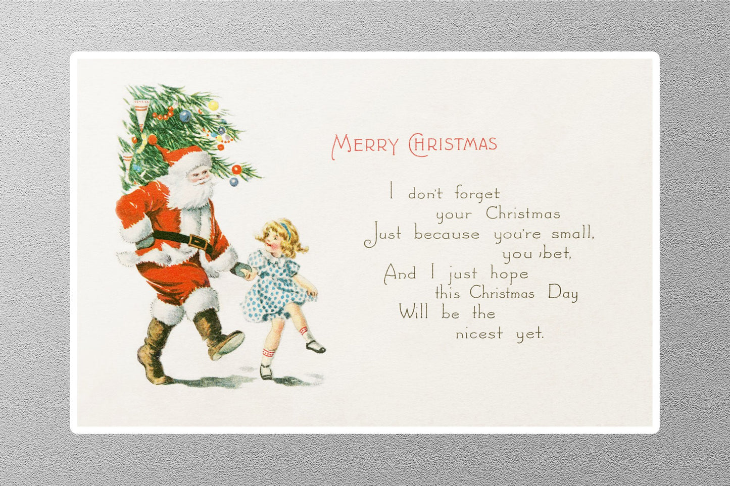 Wholesale Vintage Merry Christmas With Santa Claus Christmas Sticker