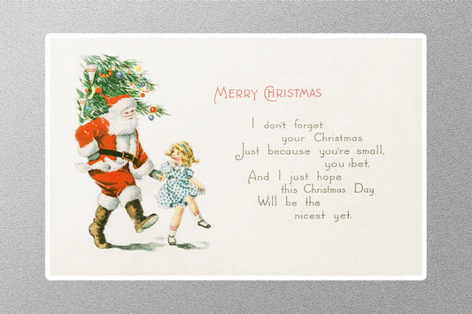 Wholesale Vintage Merry Christmas With Santa Claus Christmas Sticker
