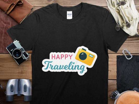 Happy Traveling Travel T-Shirt, Happy Traveling Shirt