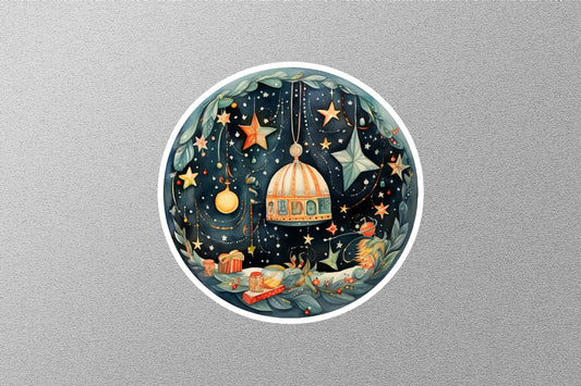 Midnight Sky Winter Holiday Sticker