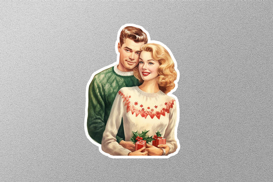 Wholesale Vintage Couples Christmas Sticker