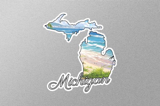 Michigan Map State Sticker