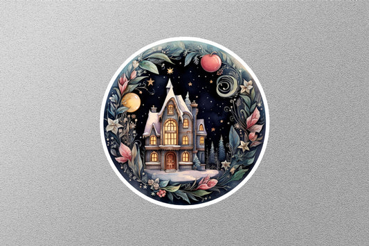 Beautiful House Winter Holiday Sticker