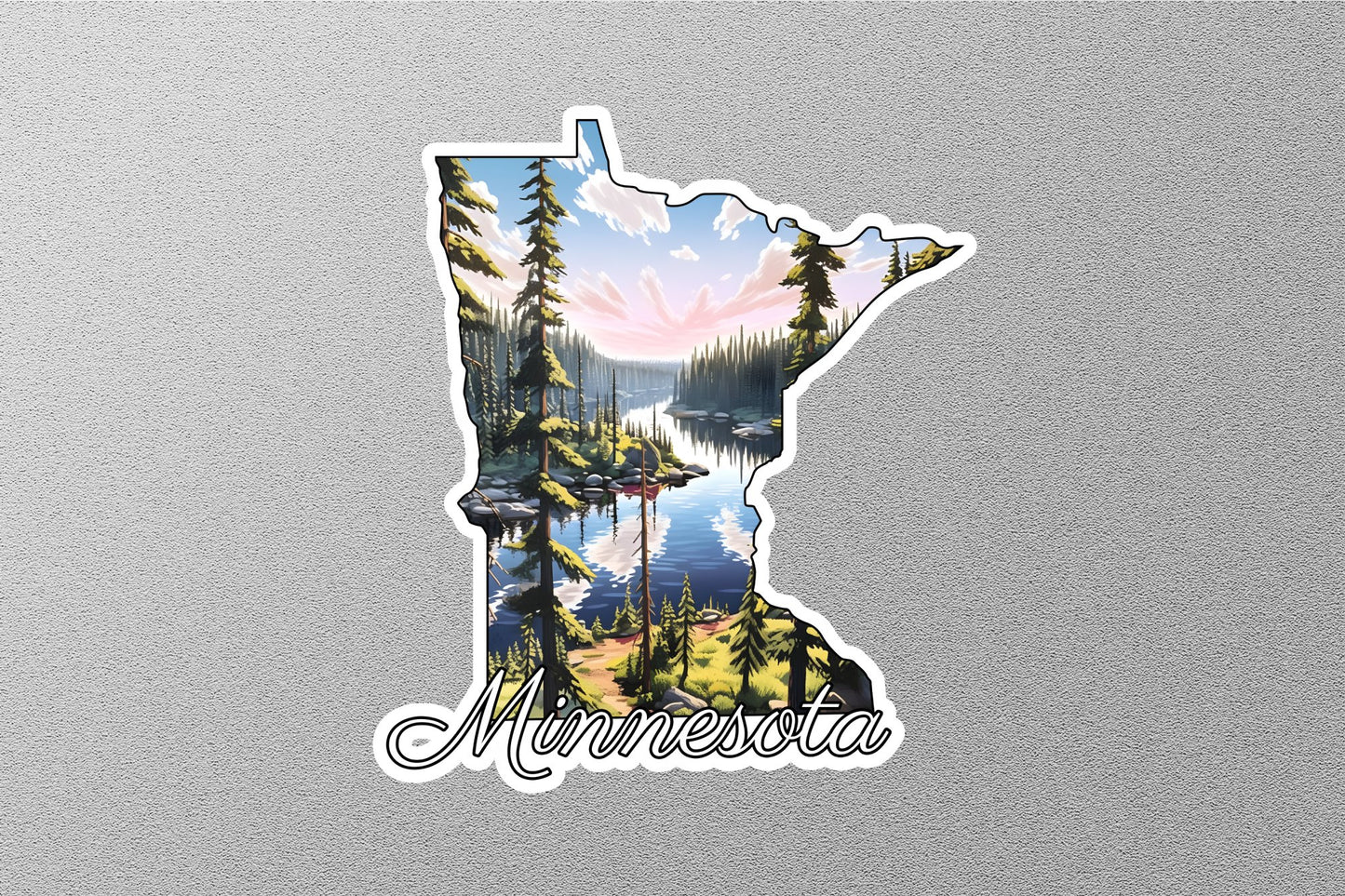 Minnesota Map State Sticker