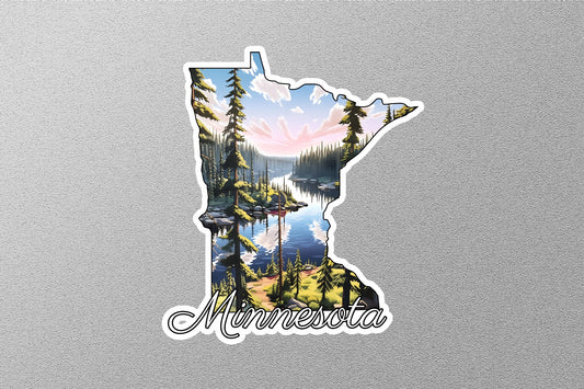 Minnesota Map State Sticker