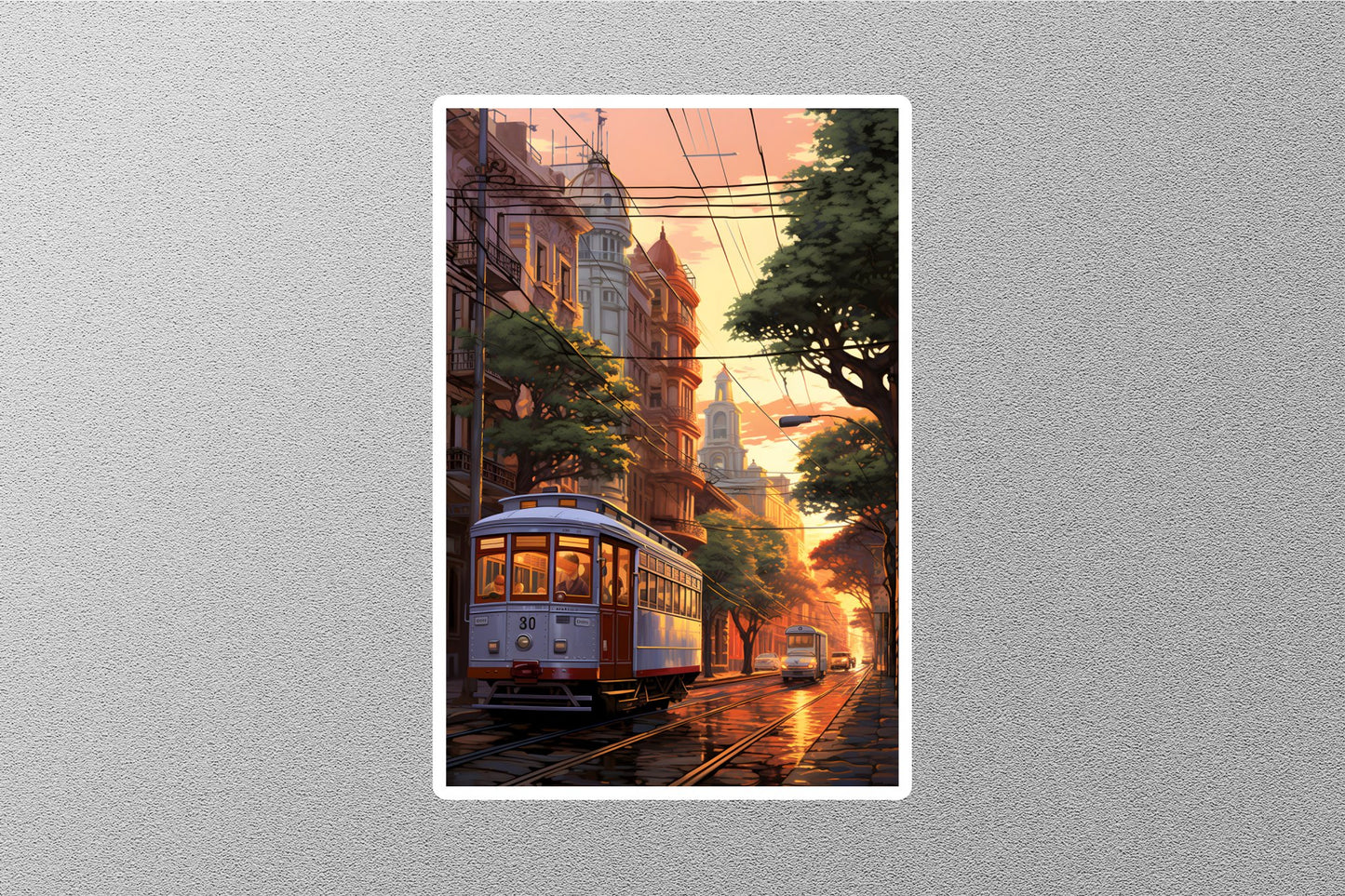 Wholesale Rainy Night Travel Sticker