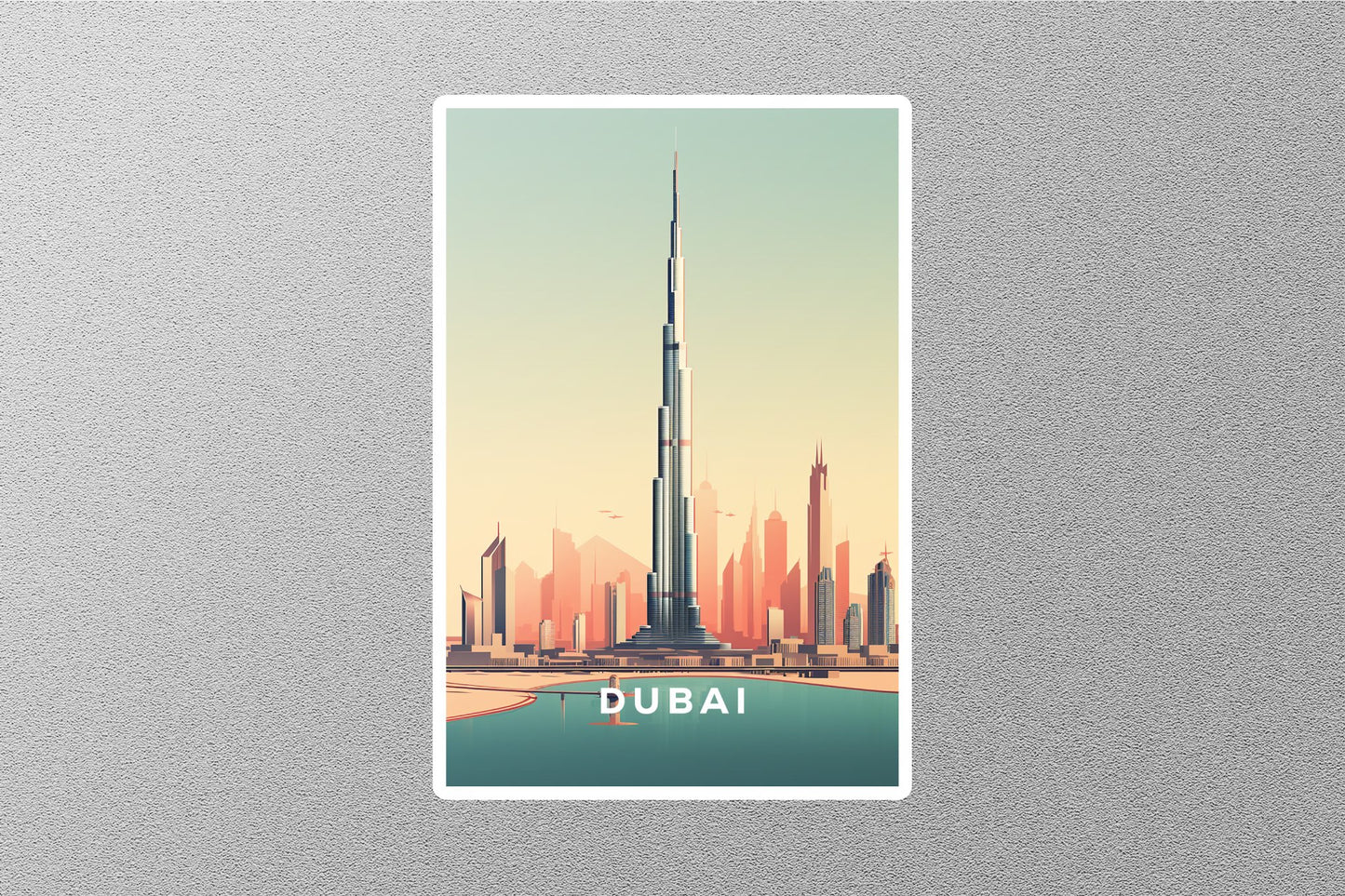 Wholesale Vintage Burj Khalifa Travel Sticker