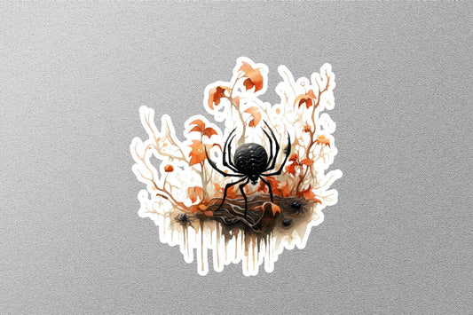 Skull spider Halloween Sticker