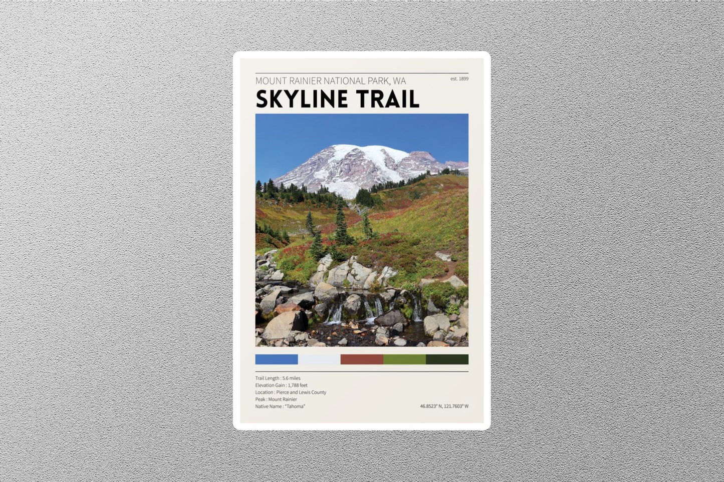 Sky Line Trail Travel Sticker