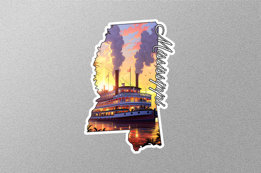 Mississippi Map State Sticker