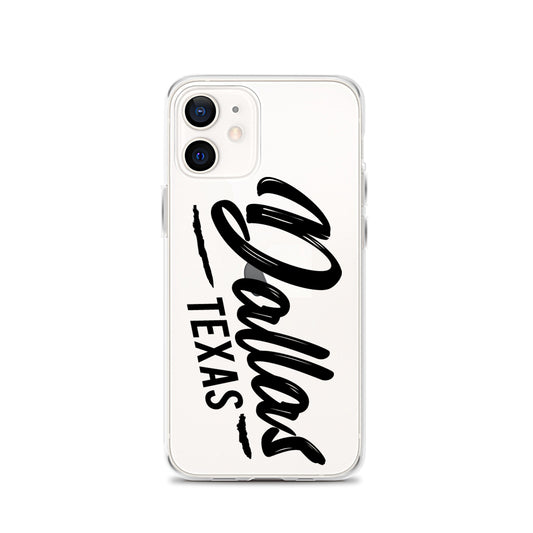 Dallas Texas iPhone Case, Clear Dallas iPhone Case