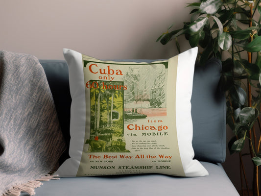 Vintage Cuba Throw Pillow