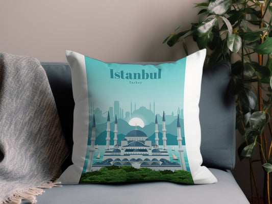 Vintage Istanbul Throw Pillow