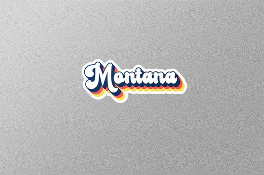 Retro Montana State Sticker