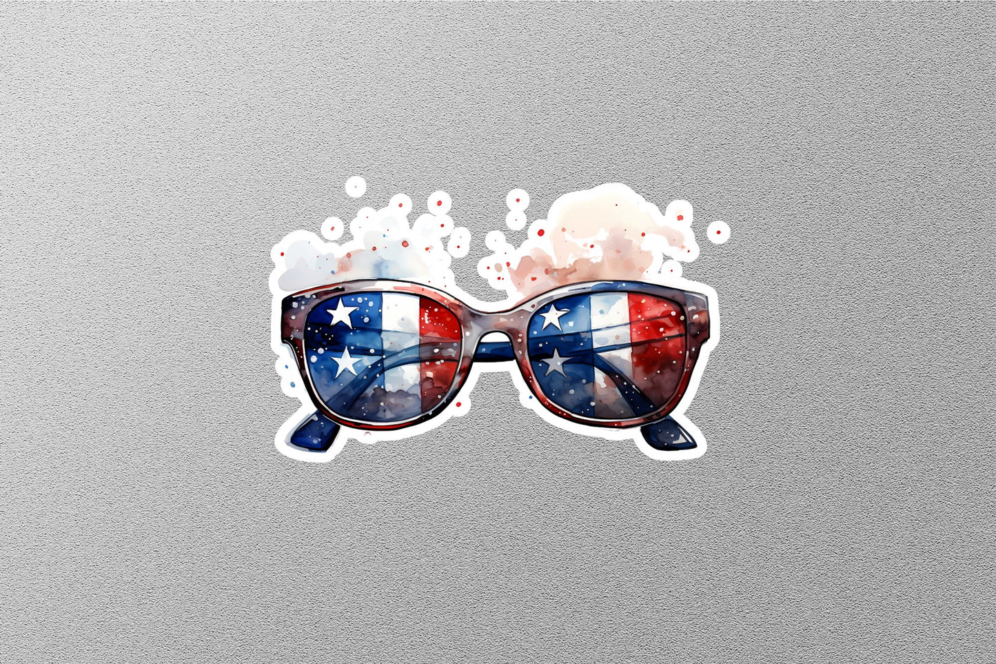 American Flag Sun Glasses Sticker